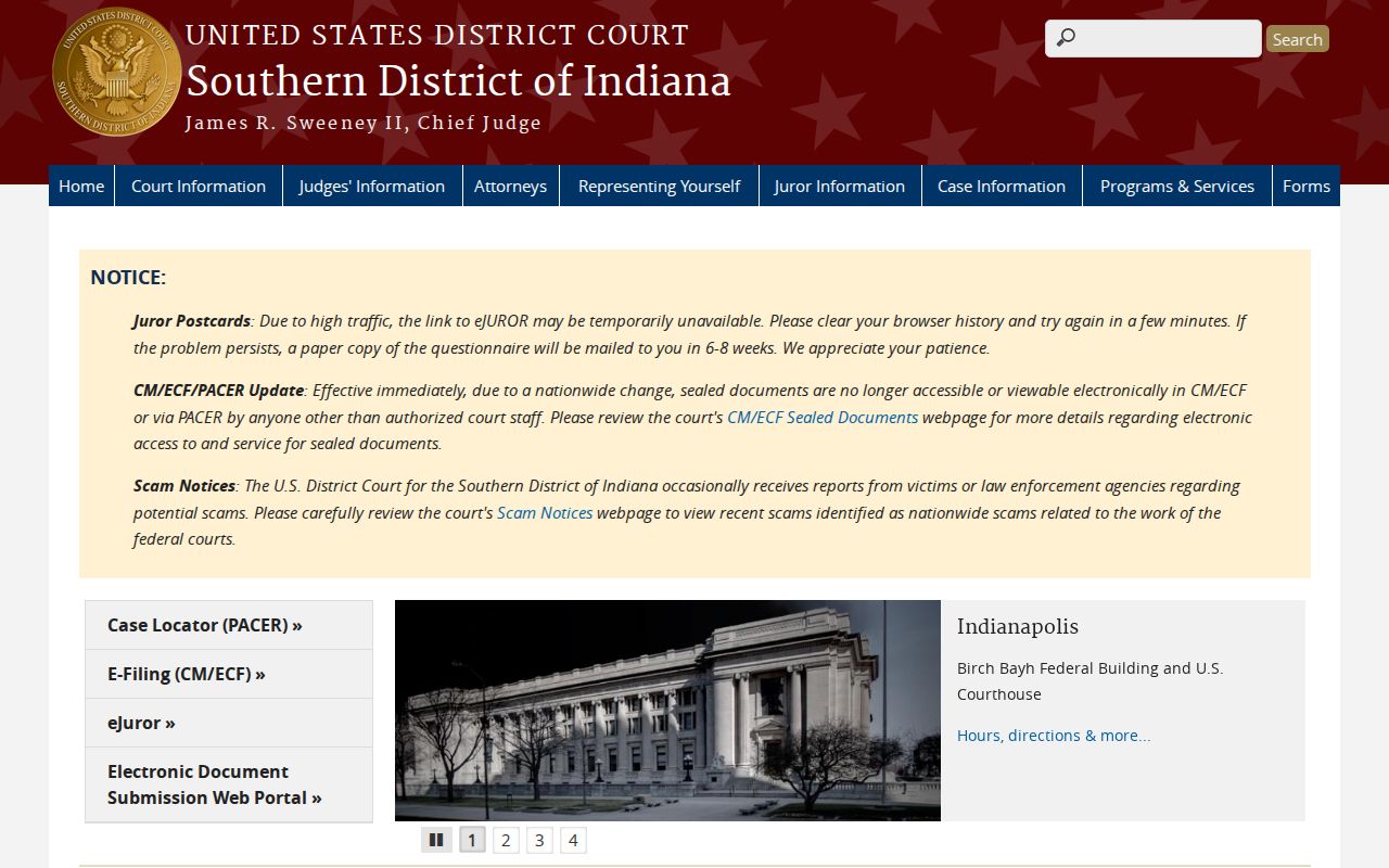 Federal court system distinguished from the Birdseye court docket