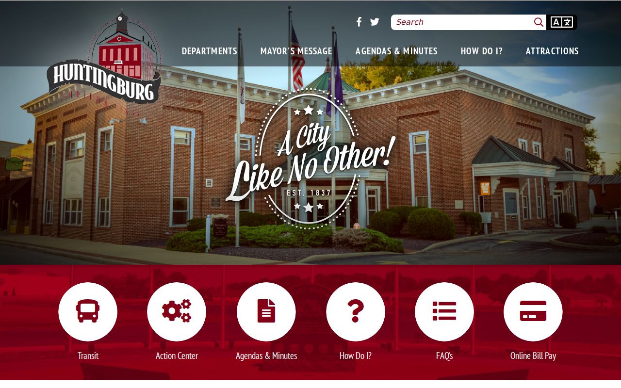 Huntingburg city context for Dubois County court calendar searches