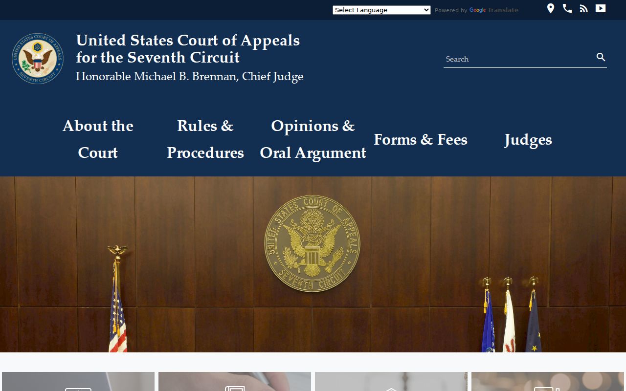 Seventh Circuit federal appeals page showing the boundary from Ferdinand town cases